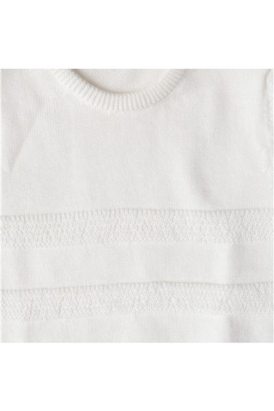 TRİKO ŞORTLU TAKIM (ÇİZGİ DESEN) EKRU