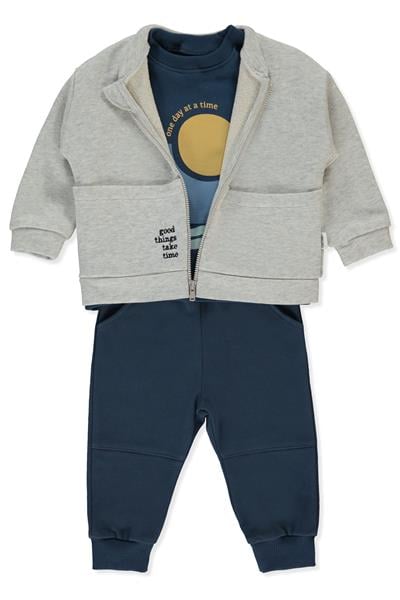 ÜÇ İP KAPŞONLU HIRKA 3LÜ TAKIM (GOOD THINGS) İNDİGO
