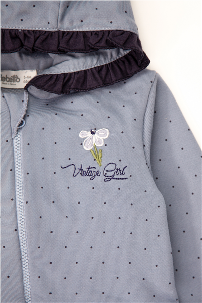 ÜÇ İP KAPŞONLU HIRKA 3LÜ TAKIM (VINTAGE GIRL) LİLA