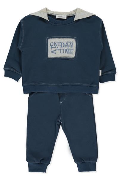 ÜÇ İP KAPŞONLU SWEAT 2Lİ TAKIM (GOOD THINGS) İNDİGO