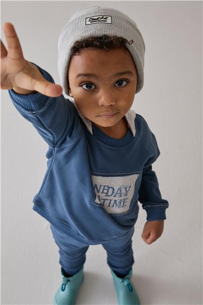 ÜÇ İP KAPŞONLU SWEAT 2Lİ TAKIM (GOOD THINGS) İNDİGO