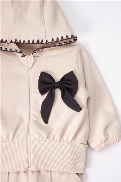 ÜÇ İP PANTOLON 2Lİ TAKIM (BELLA BOW) BEJ