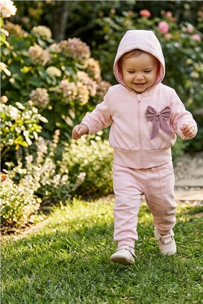 ÜÇ İP PANTOLON 2Lİ TAKIM (BELLA BOW) PEMBE