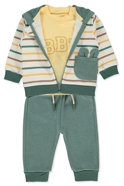 ÜÇ İP PANTOLON 3LÜ TAKIM (BEBETTO BOY TEAM) YEŞİL