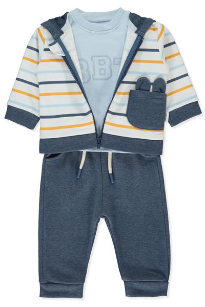 ÜÇ İP PANTOLON 3LÜ TAKIM (BEBETTO BOY TEAM) LACİVERT
