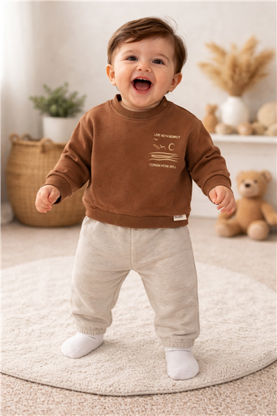 ÜÇ İP SWEAT 2Lİ TAKIM (GENTLEMAN) BEJ