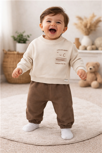 ÜÇ İP SWEAT 2Lİ TAKIM (GENTLEMAN) KAHVERENGİ