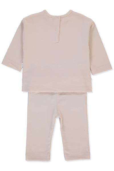 ÜÇ İP SWEAT 2Lİ TAKIM (RETRO FLOWER) PUDRA