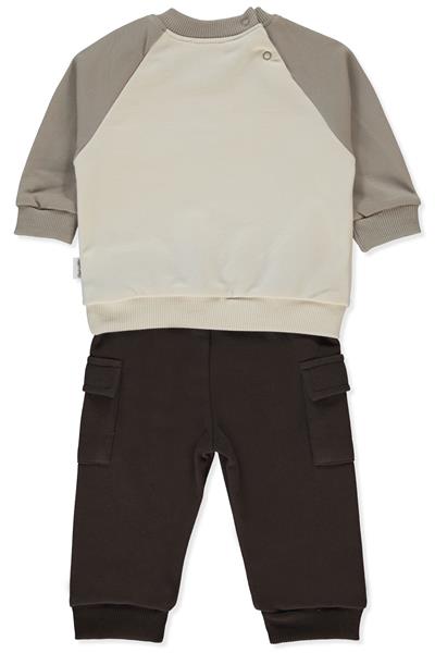 ÜÇ İP SWEAT 2Lİ TAKIM (SELF ENJOY) KAHVERENGİ