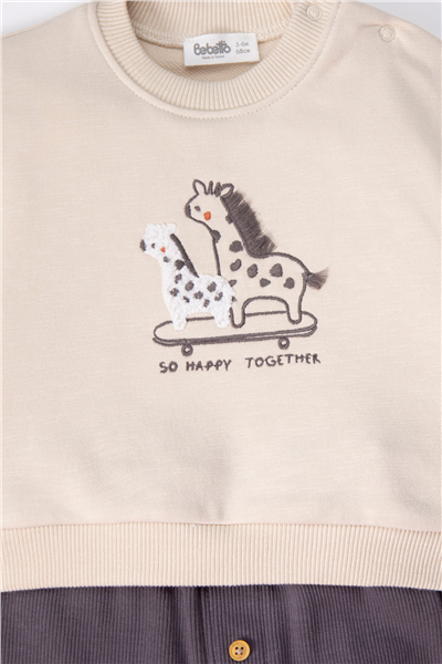 ÜÇ İP SWEAT 2Lİ TAKIM (SO HAPPY) GRİ