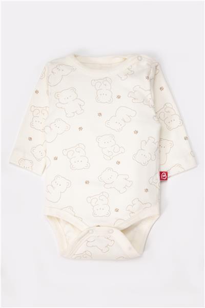 UZUN KOLLU BODY 3LÜ (CUTE BEAR) BEJ