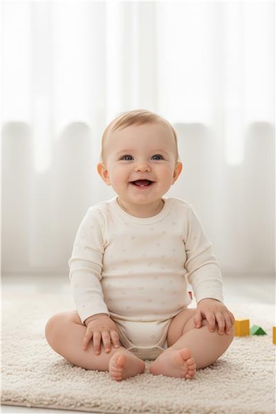 UZUN KOLLU BODY 3LÜ (CUTE BUNNY) BEJ