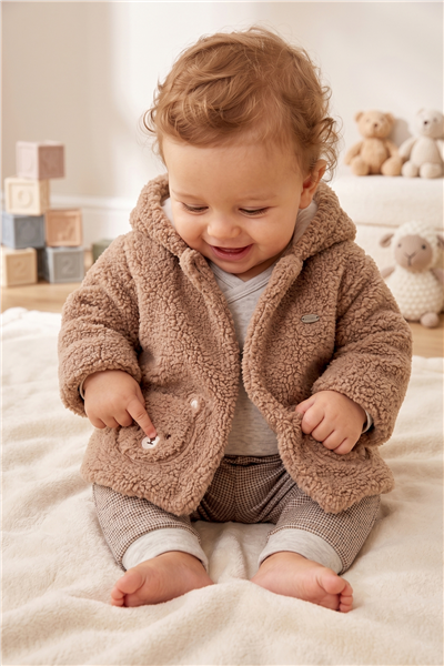 VELSOFT ELYAFLI MONT (TEDDY/26) KAHVERENGİ