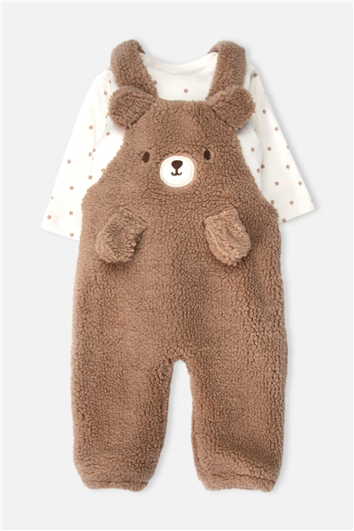 VELSOFT SALOPET 2Lİ TAKIM (TEDDY/26) KAHVERENGİ