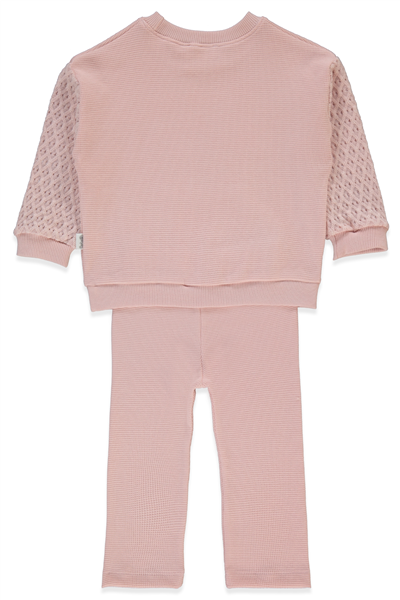 WAFFLE SWEAT 2Lİ TAKIM (LACY GIRL) PEMBE