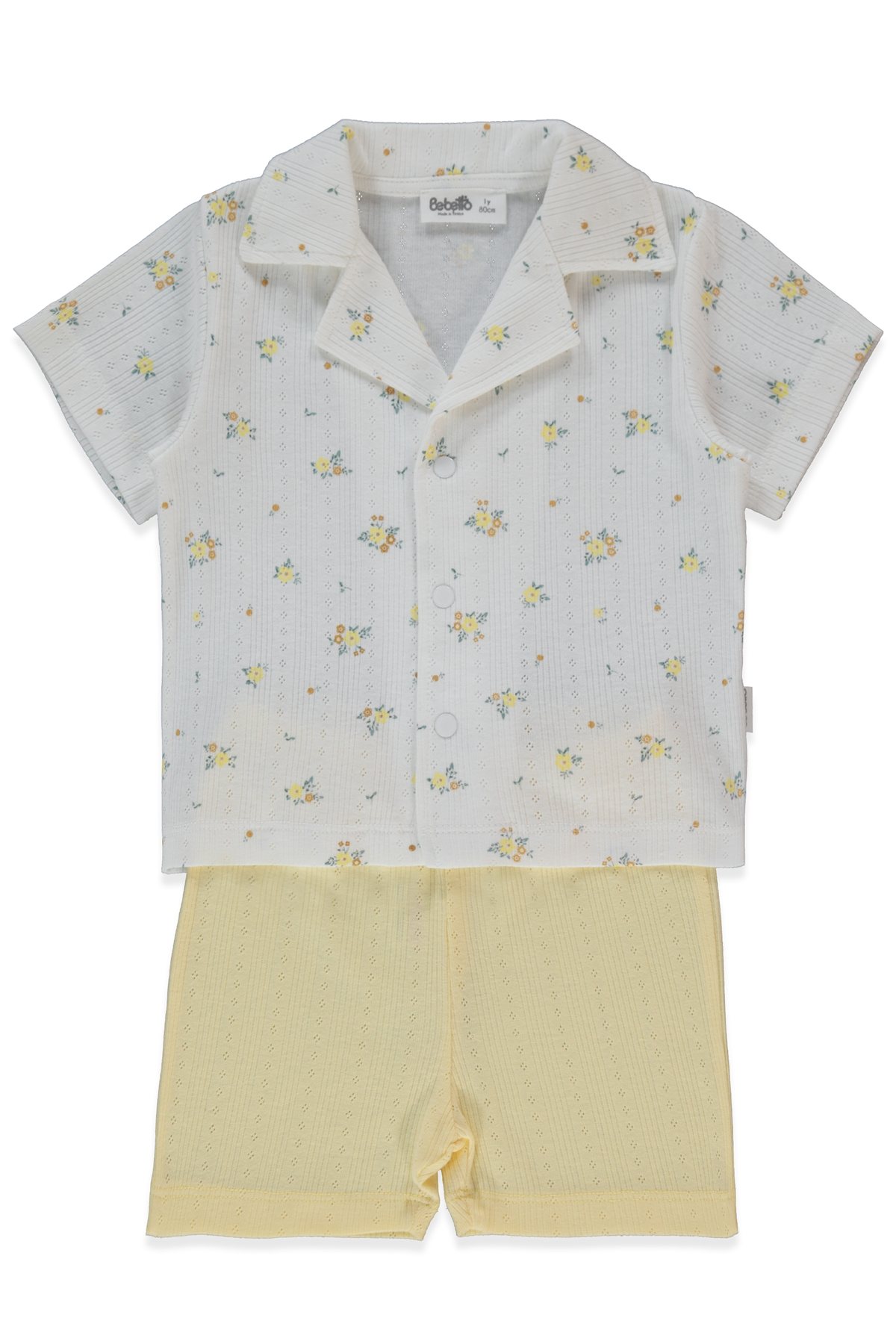 AJURLU ŞORTLU PİJAMA TAKIMI 2Lİ (SWEET PYJAMAS/26) SARI