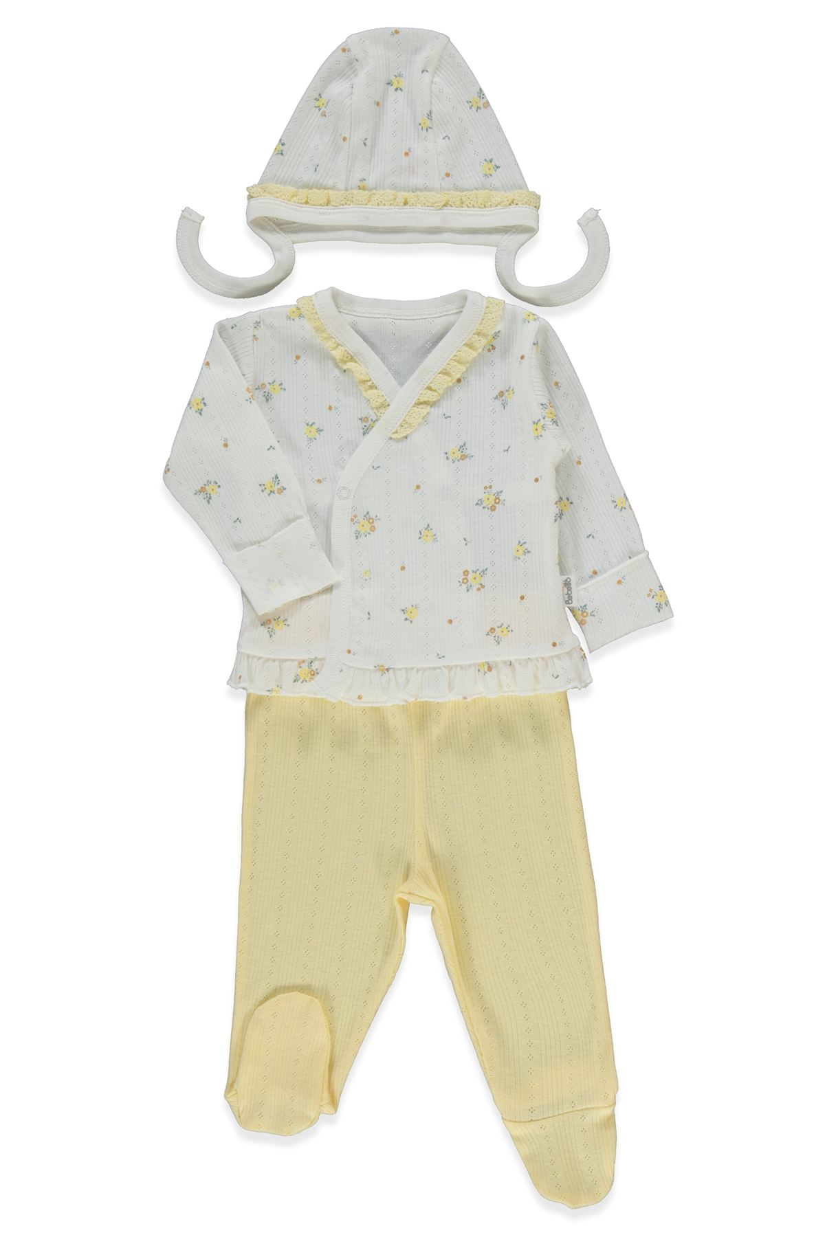 AJURLU ZIBIN SET 3LÜ (BLOOM) SARI