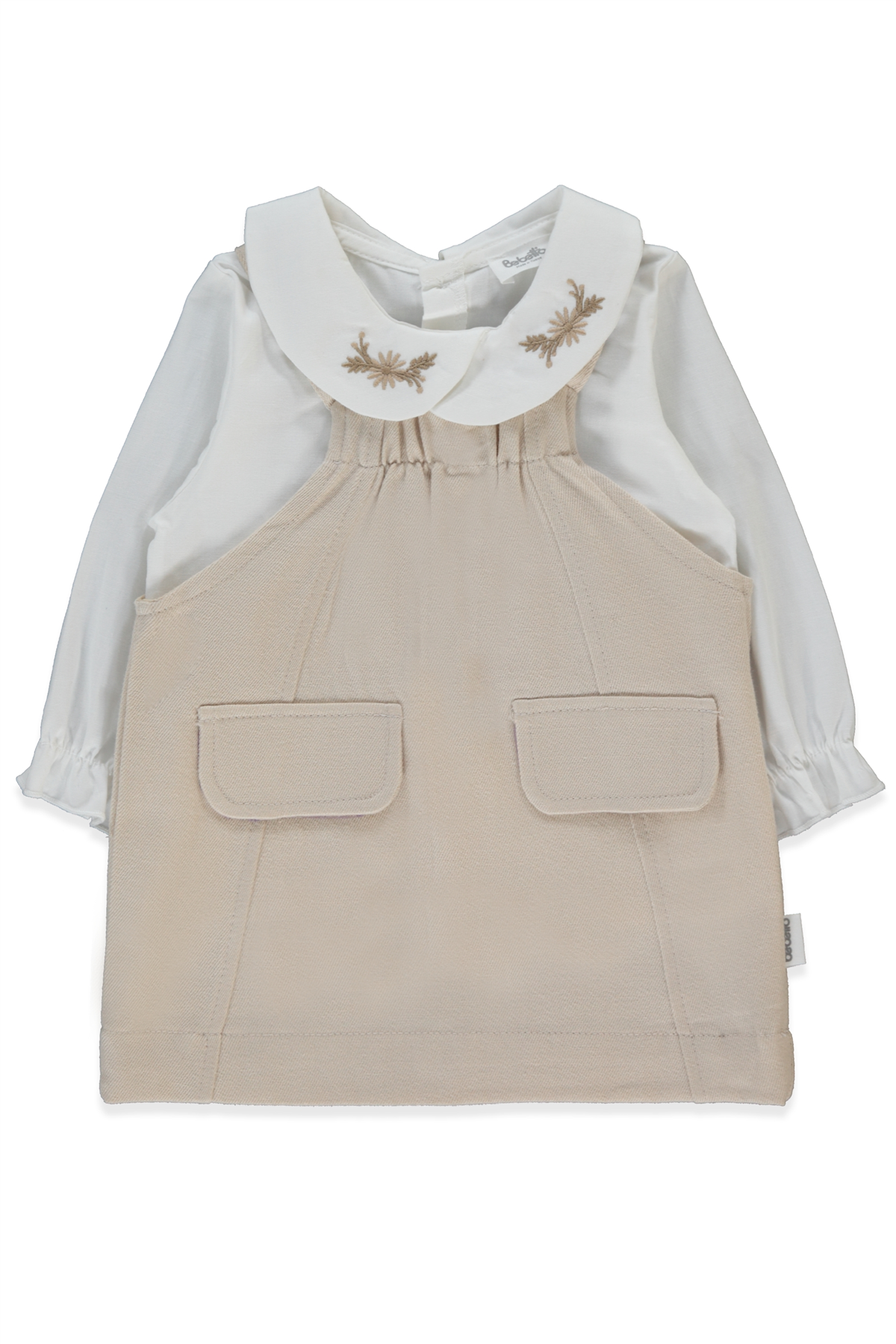 DOKUMA ELBİSE 2Lİ TAKIM (STYLISH) BEJ