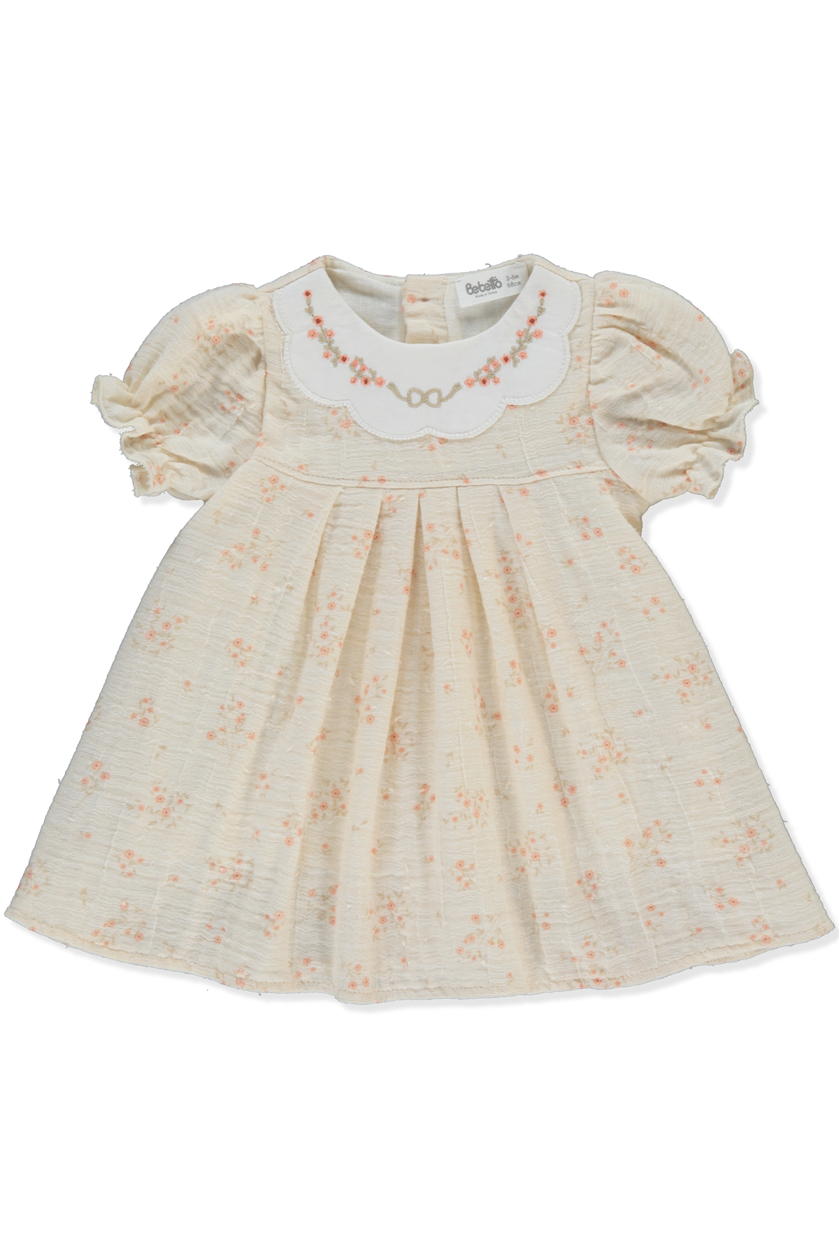 DOKUMA ELBİSE (FLOWERY) BEJ