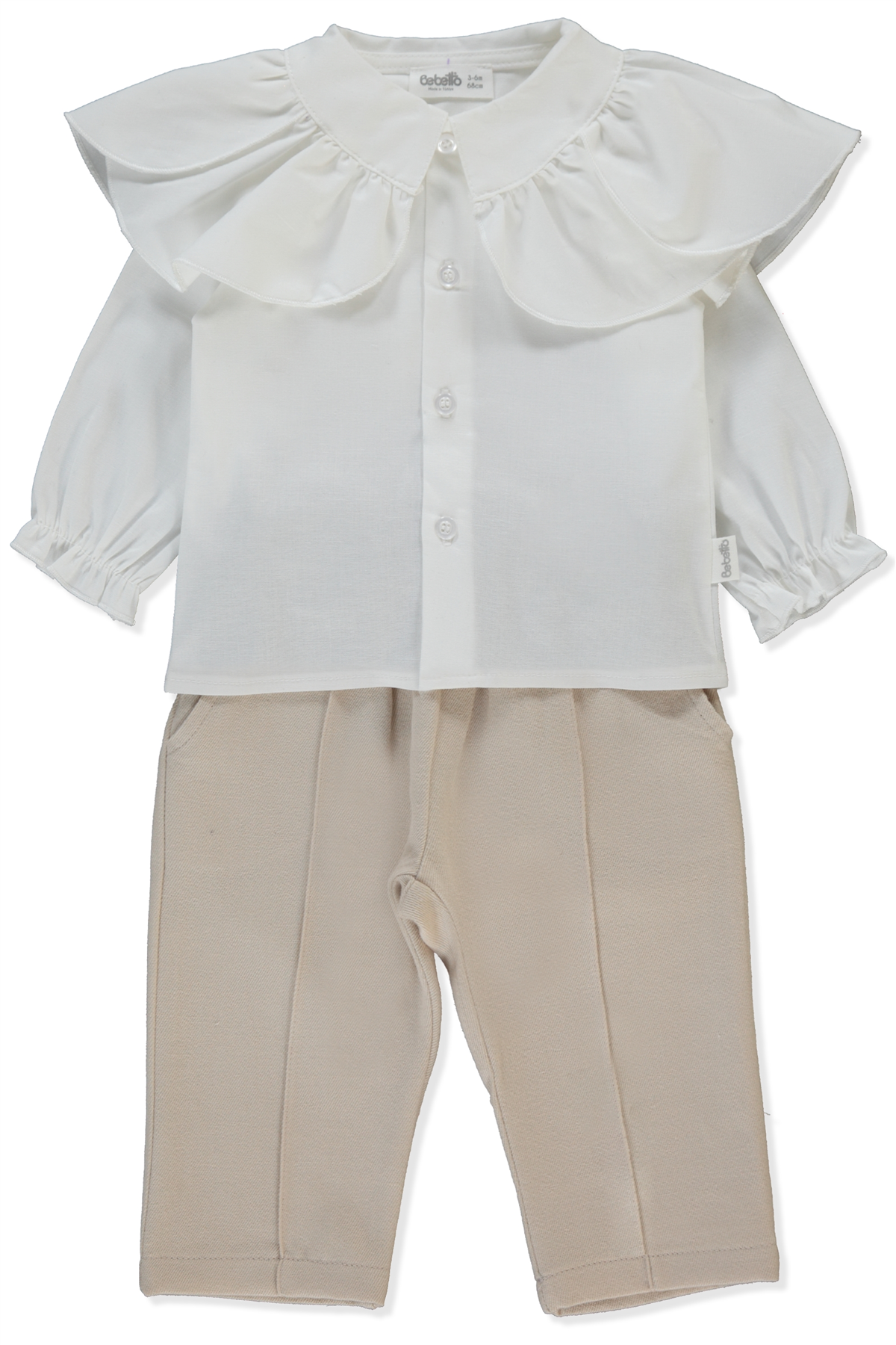 DOKUMA PANTOLON 2Lİ TAKIM (STYLISH) BEJ