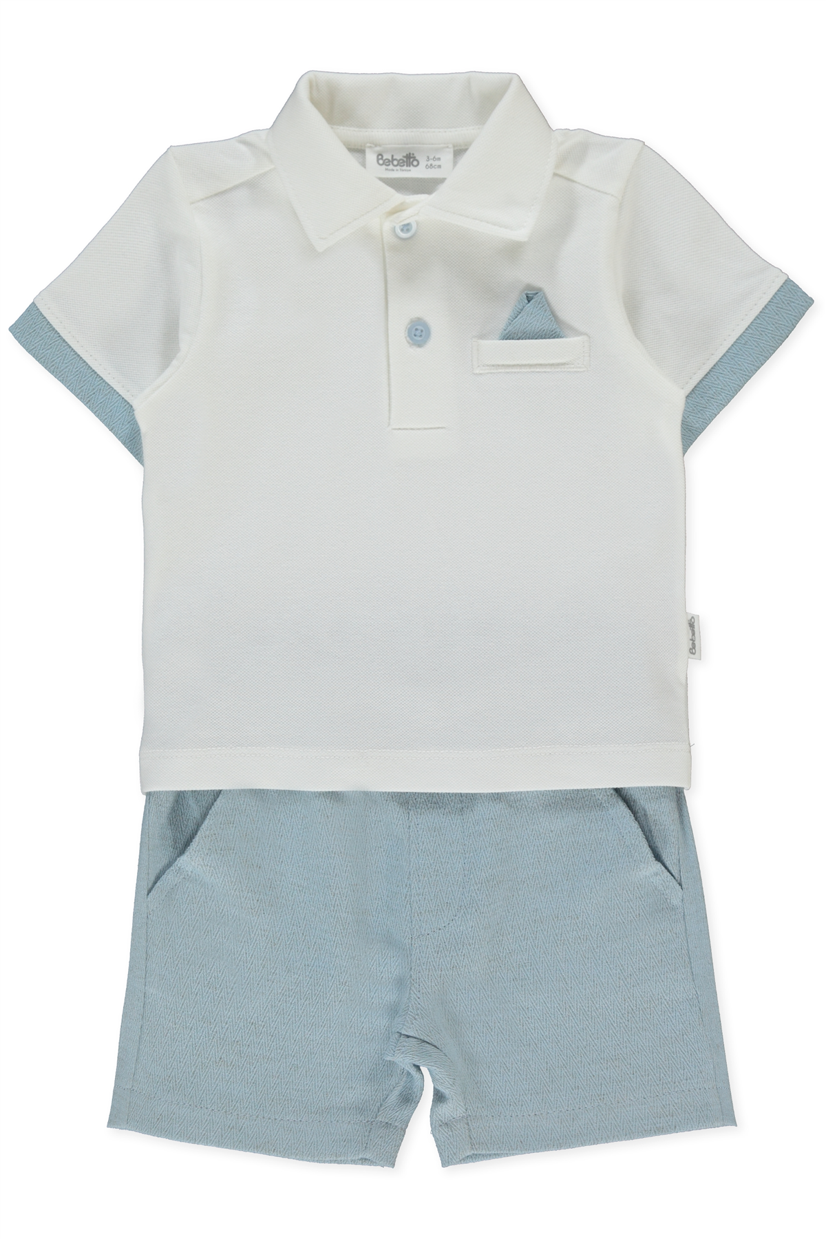 DOKUMA ŞORT 2Lİ TAKIM (LITTLE SIR) MAVİ