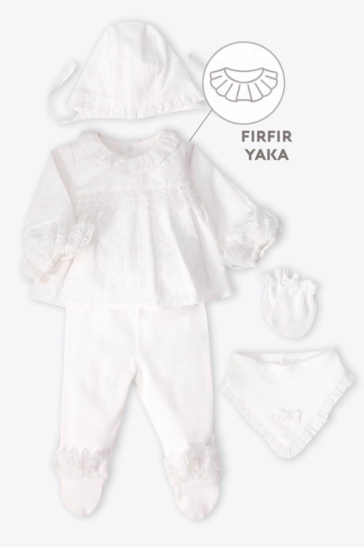 DOKUMA ZIBIN SET 5Lİ (PRETTY GIRL) EKRU