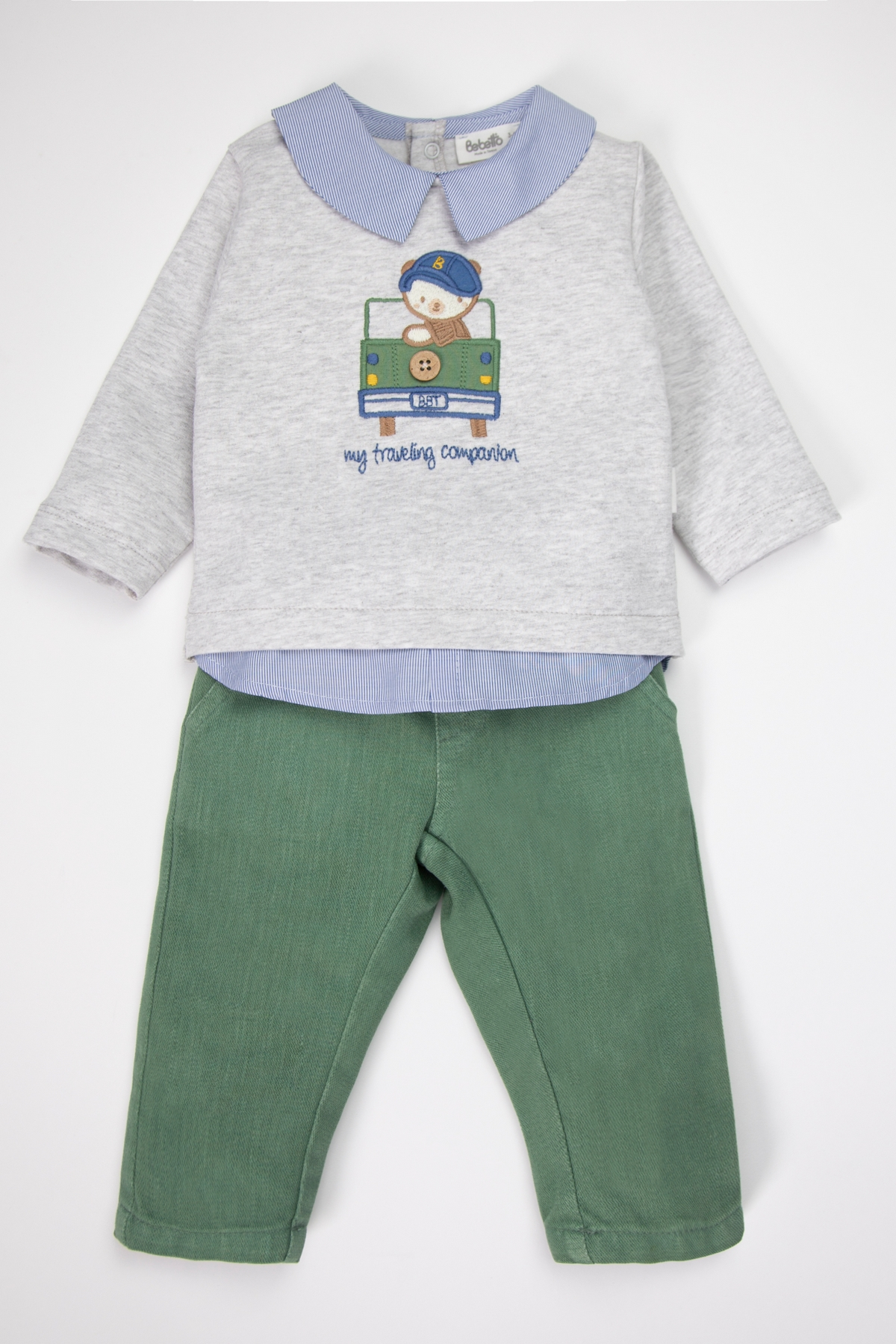GABARDİN PANTOLON 2Lİ TAKIM (STAR OF WINTER) YEŞİL