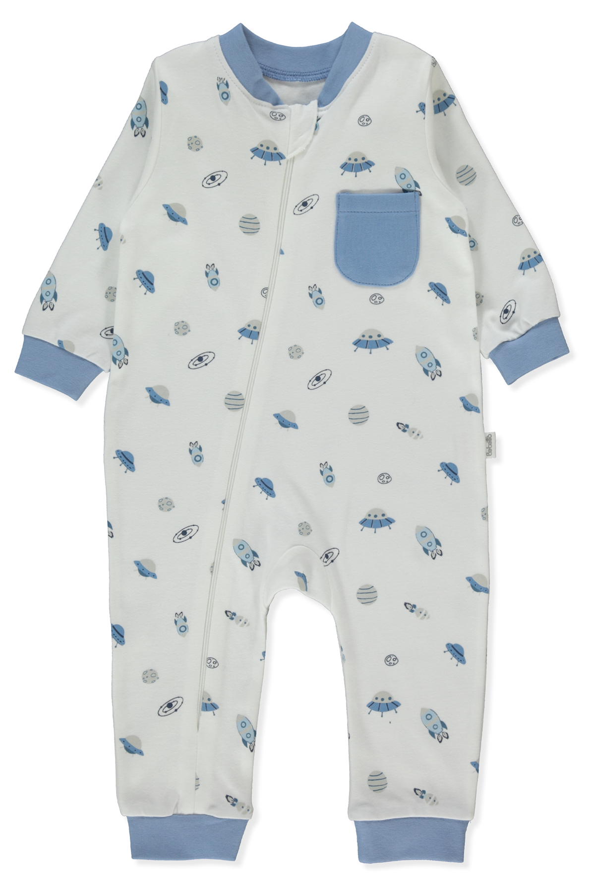 İNTERLOK FERMUARLI PATİKSİZ TULUM (SWEET JUMPSUIT/26) İNDİGO