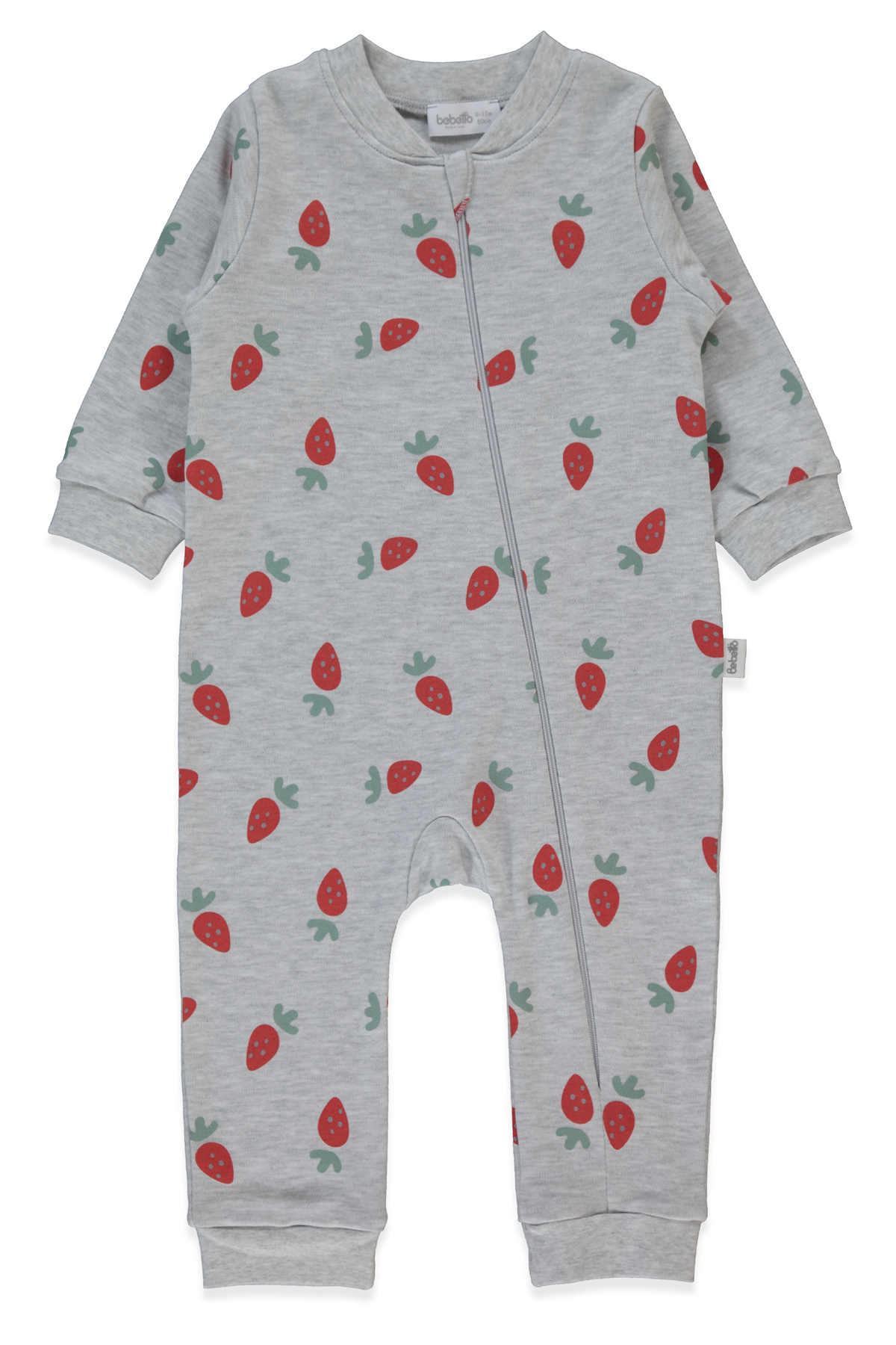 İNTERLOK FERMUARLI PATİKSİZ TULUM (SWEET JUMPSUIT/26) GRİ MELANJ