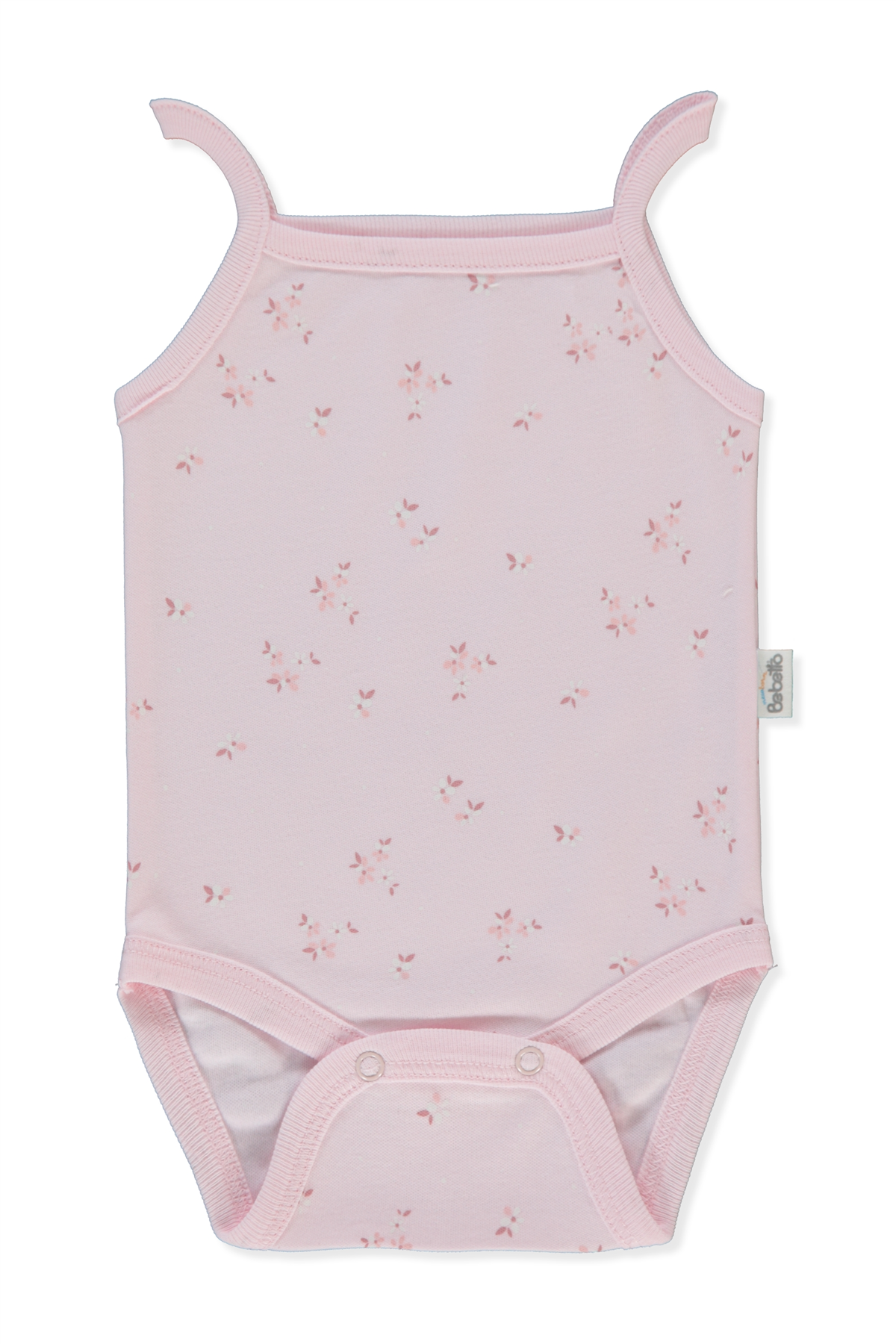 İNTERLOK İP ASKILI BODY AY BASKILI (FLOWER GARDEN) PEMBE