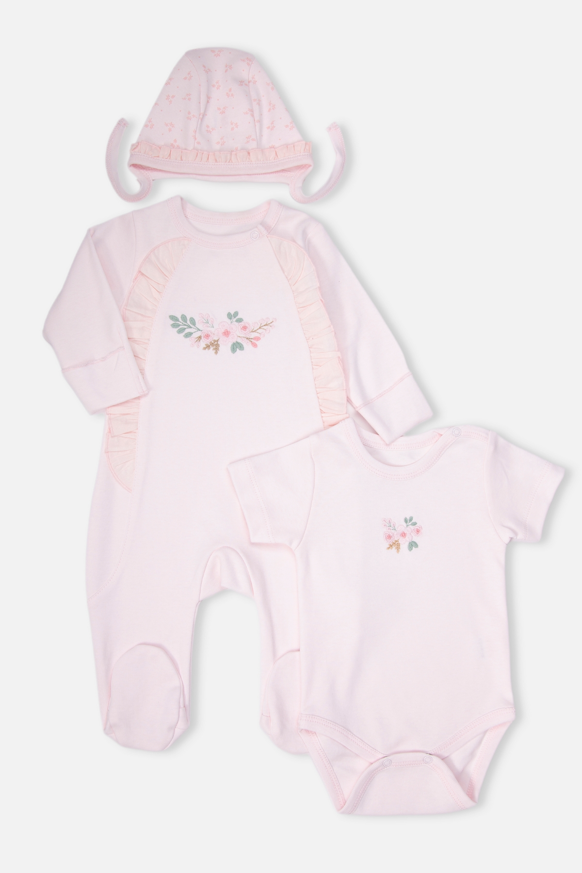 İNTERLOK PATİKLİ TULUM SET 3LÜ (CUTE GIRL) PEMBE