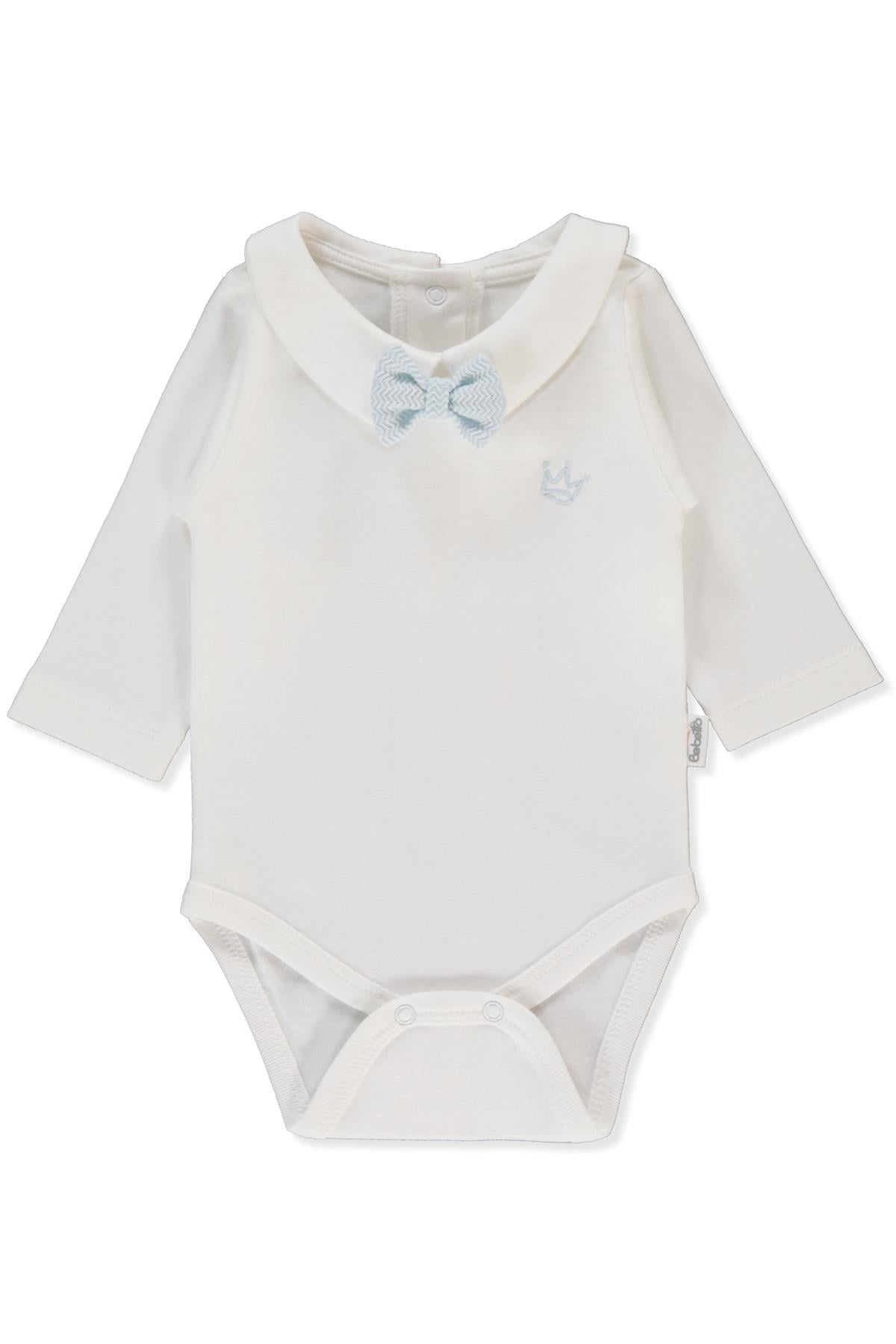 İNTERLOK UZUN KOLLU BODY AY (BABY KING/25) MAVİ