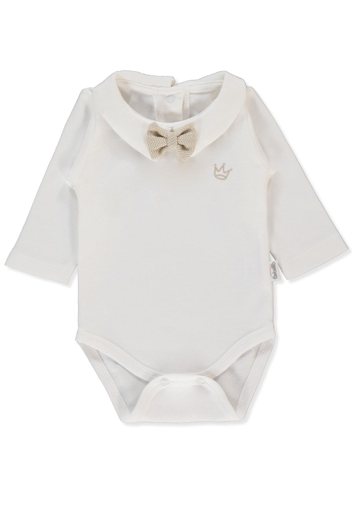 İNTERLOK UZUN KOLLU BODY AY (BABY KING/25) BEJ