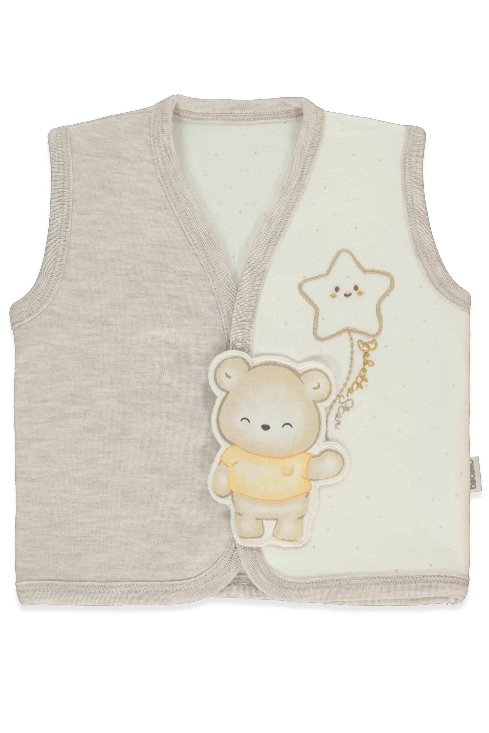 İNTERLOK YELEK (BE KIND) BEJ MELANJ