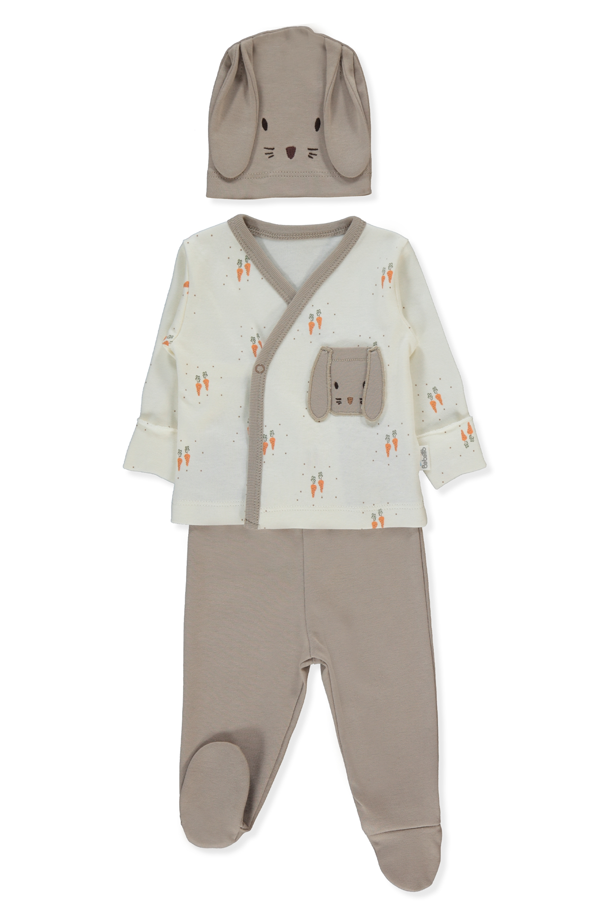 İNTERLOK ZIBIN SET 3LÜ (BABY CARROT) KAHVERENGİ