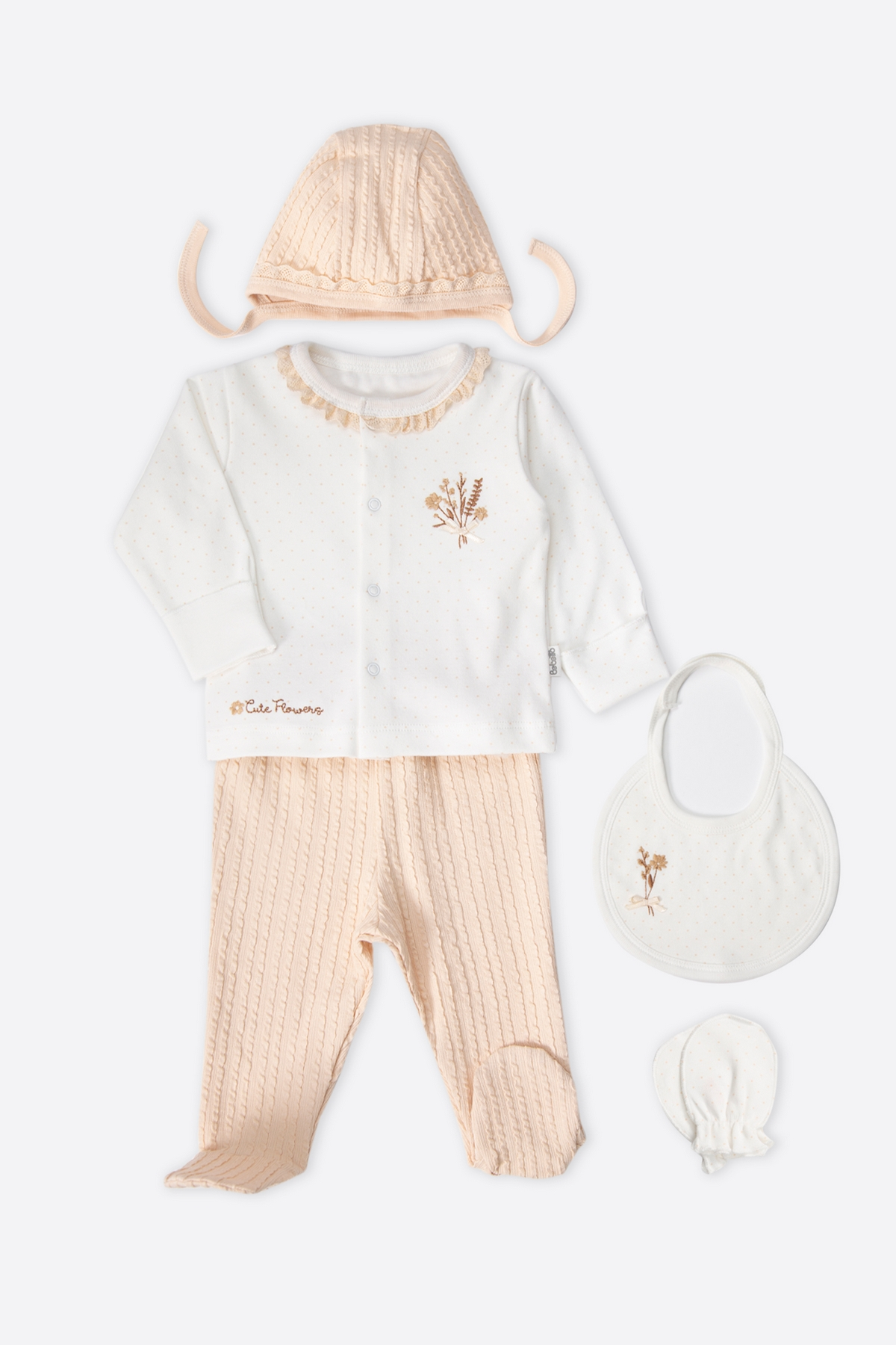 İNTERLOK ZIBIN SET 5Lİ (BOUQUET) BEJ