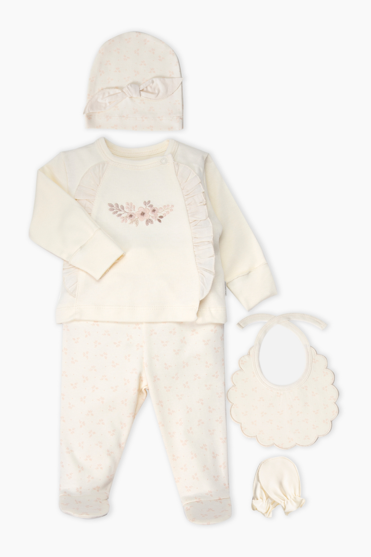 İNTERLOK ZIBIN SET 5Lİ (CUTE GIRL) EKRU