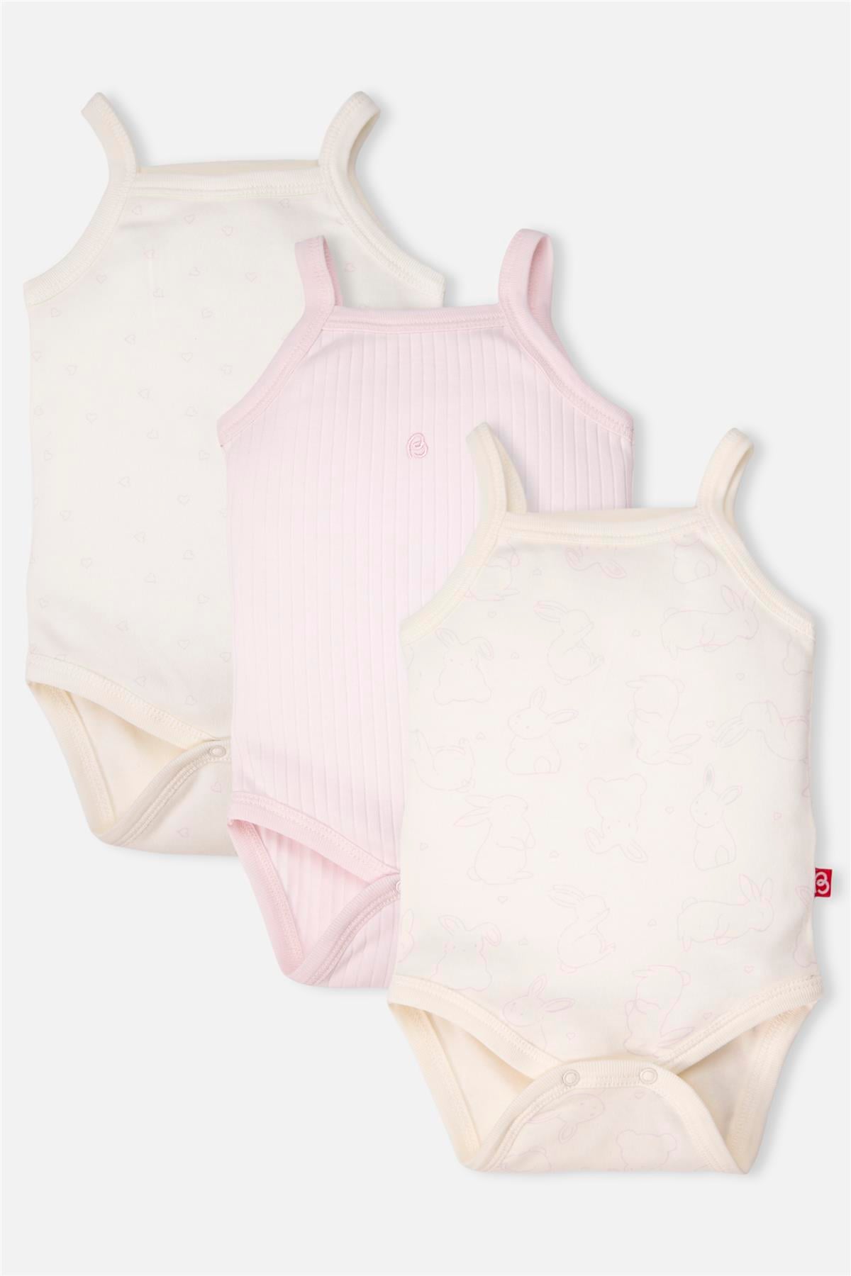İP ASKILI BODY 3LÜ (CUTE BUNNY) PEMBE