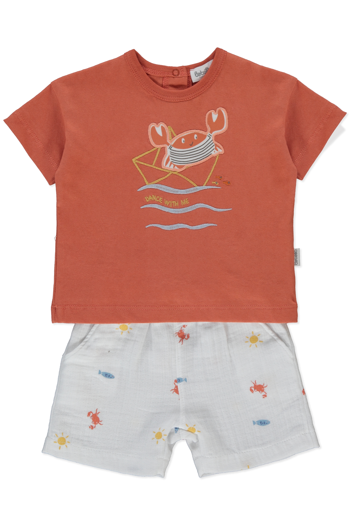 MÜSLİN ŞORT 2Lİ TAKIM (FUNNY CRAB) ORANJ