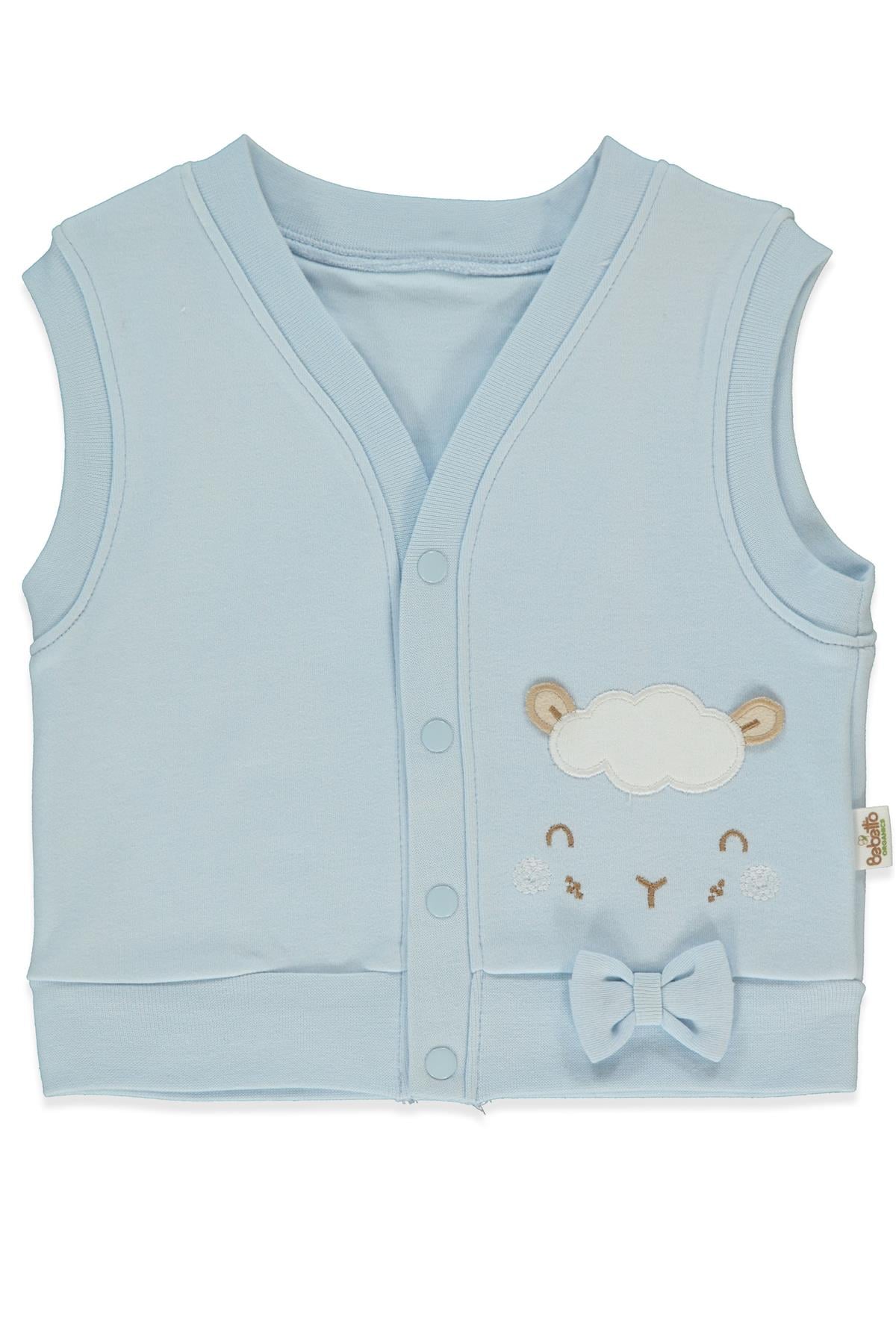ORGANİK İNTERLOK YELEK (ORGANIC SLEEPY SHEEPY) MAVİ