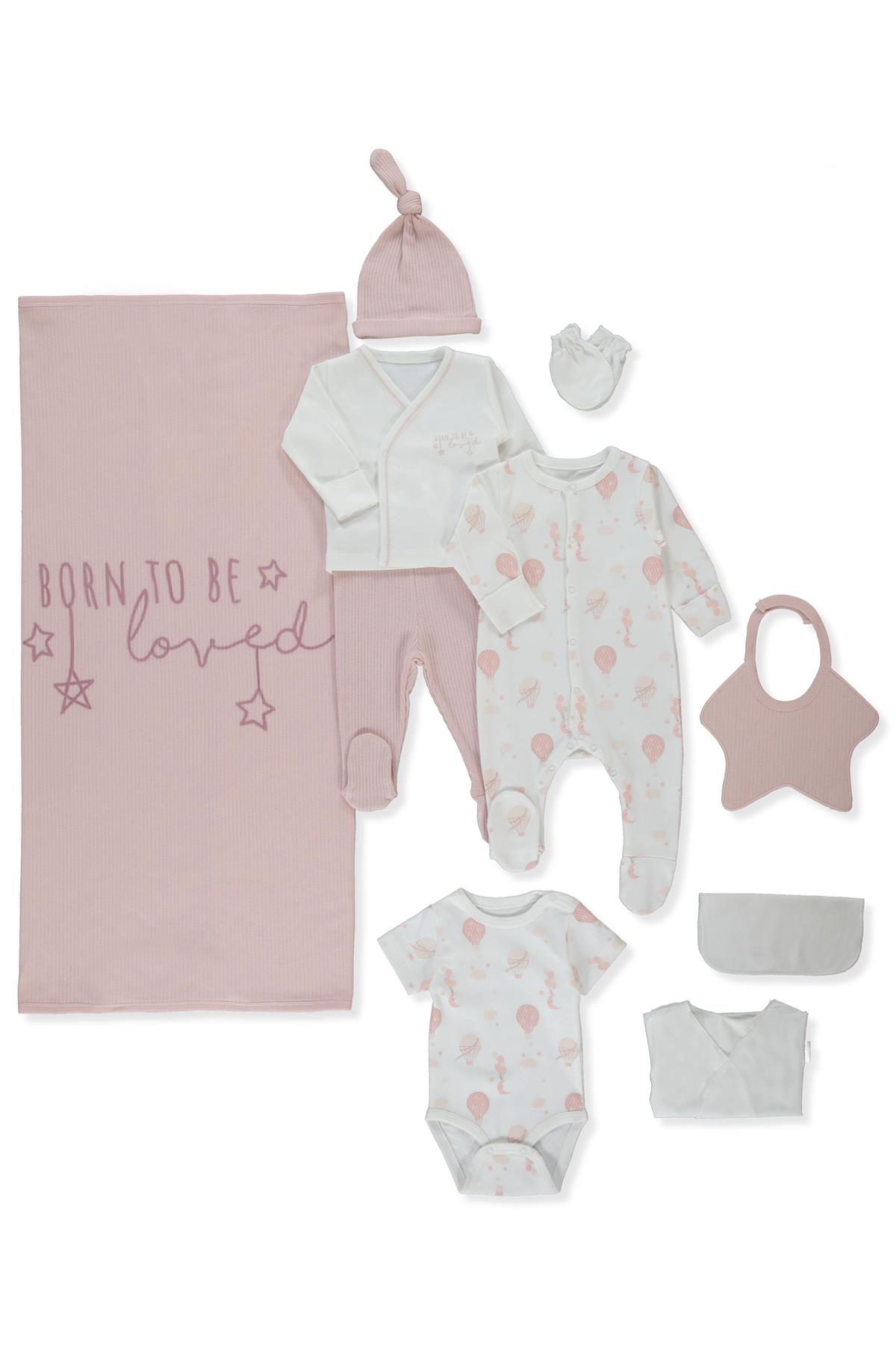 ORGANİK RAPORLU KAŞKORSE ZIBIN SET 10LU (ORGANIC BORN WITH LOVE) GÜL KURUSU