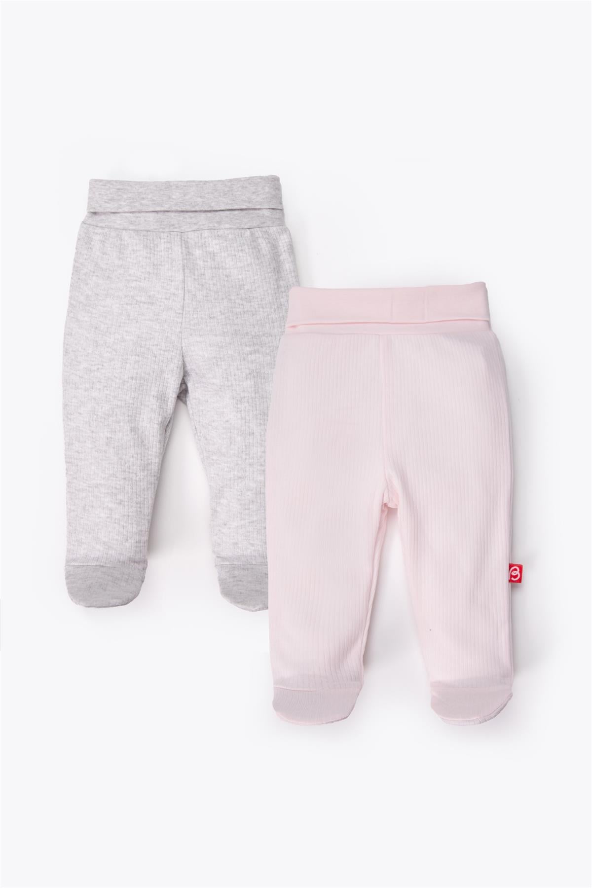 PATİKLİ PANTOLON 2Lİ (ALWAYS RAPORLU İNTERLOK) PEMBE