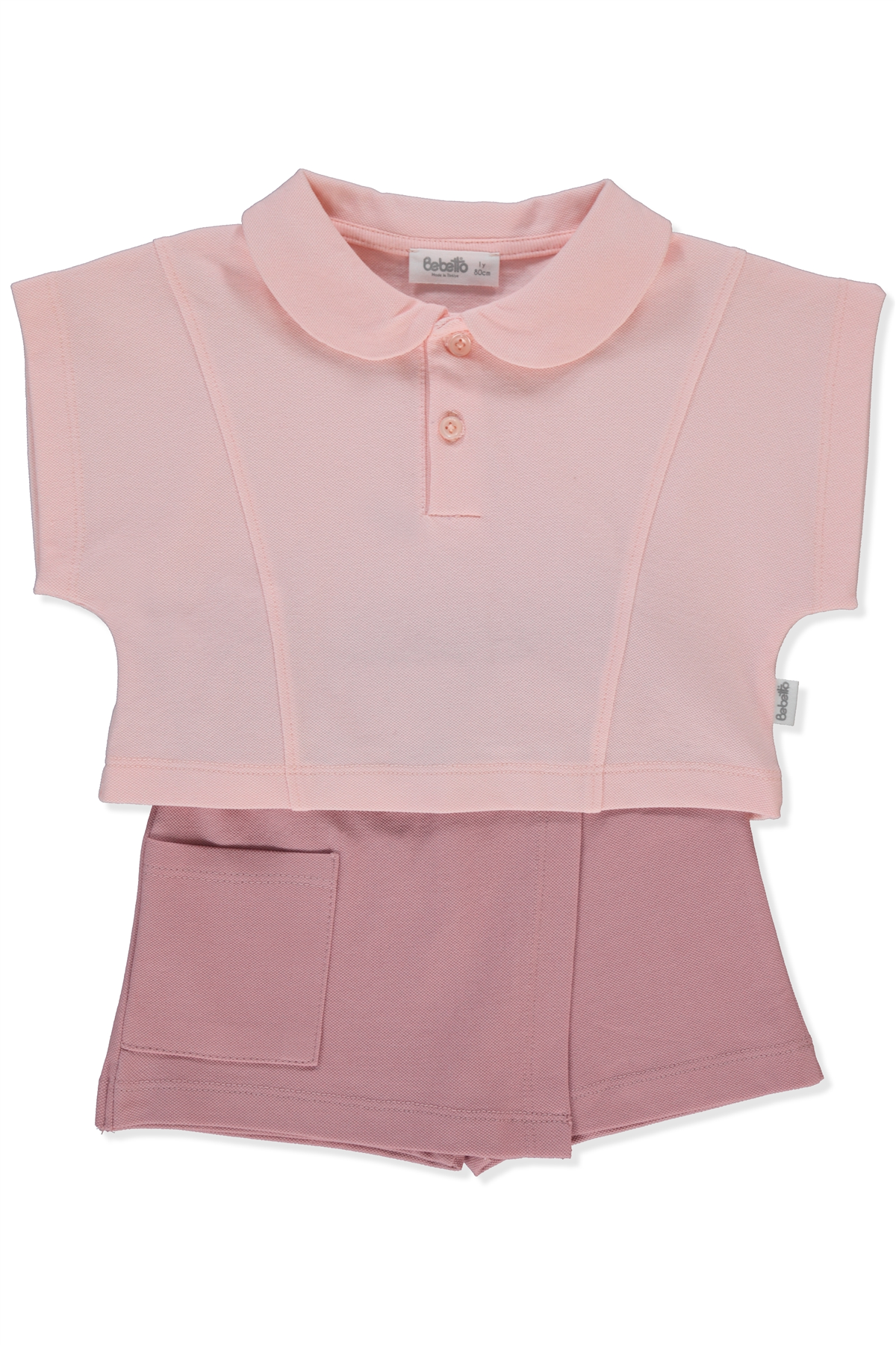 PİKE ŞORT ETEK 2Lİ TAKIM (COLORFUL MOMENT) PEMBE