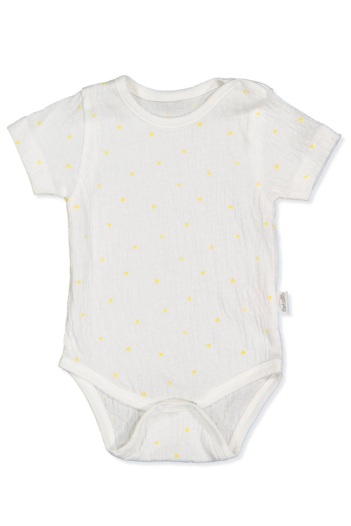 SÜPREM KISA KOLLU BODY AY (MINI HEART) SARI