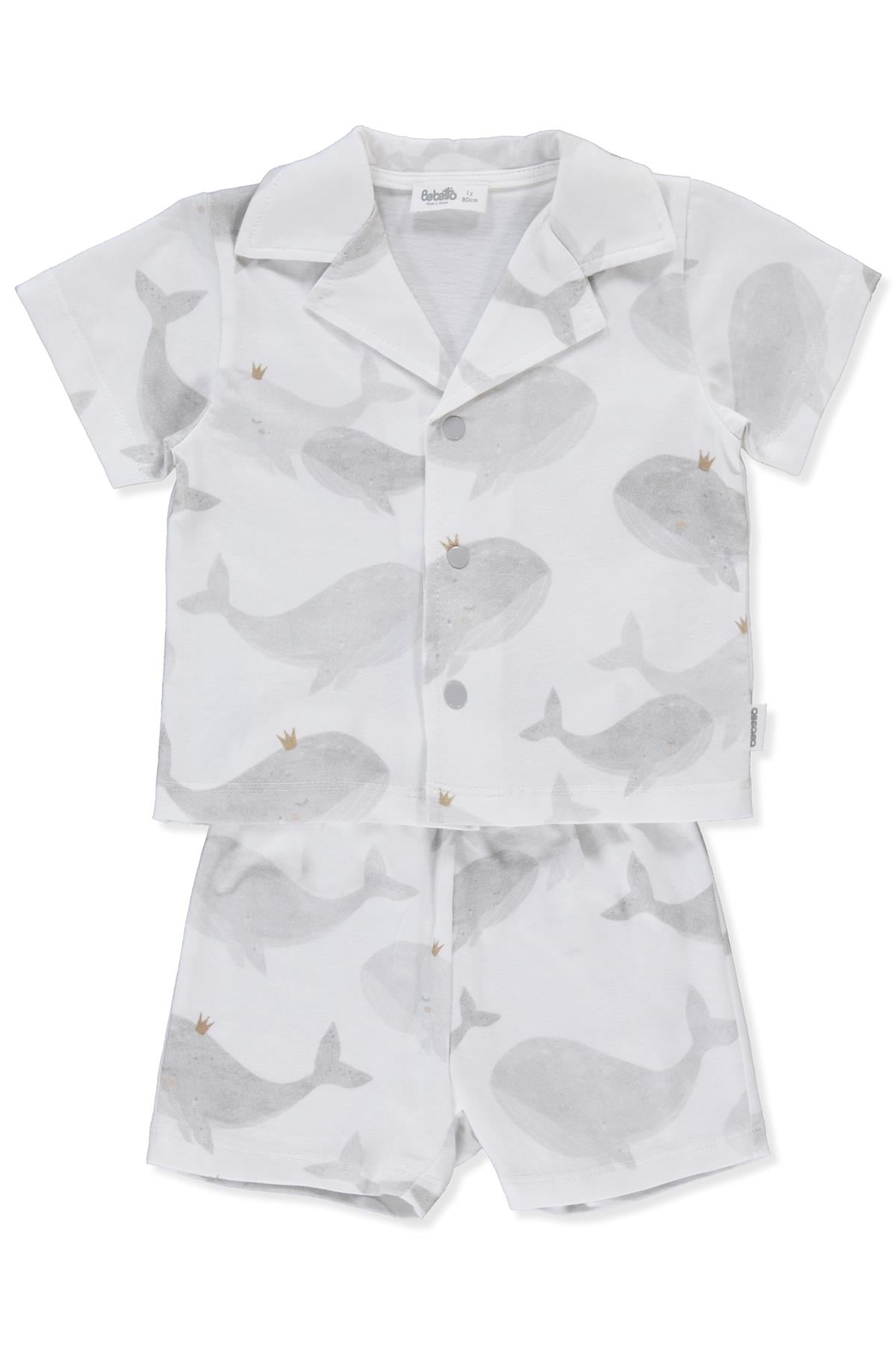 SÜPREM PİJAMA TAKIMI 2Lİ (SWEET PYJAMAS/25-WHALES) GRİ