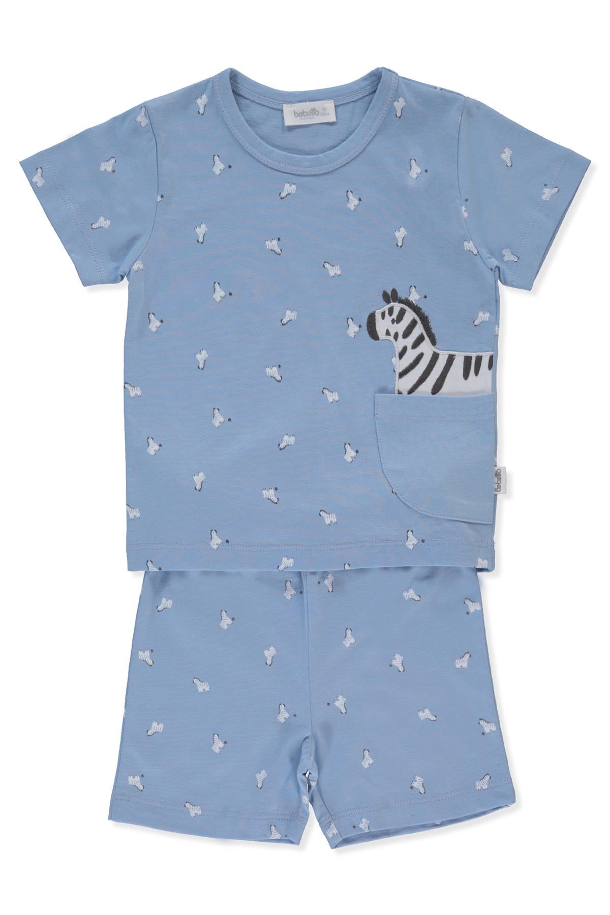 SÜPREM PİJAMA TAKIMI 2Lİ (SWEET PYJAMAS/25-WALKING ZEBRAS) MAVİ