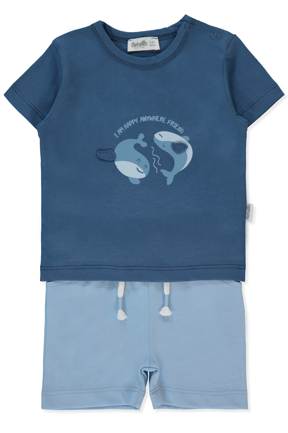 SÜPREM ŞORT 2Lİ TAKIM (HAPPY FISH) MAVİ