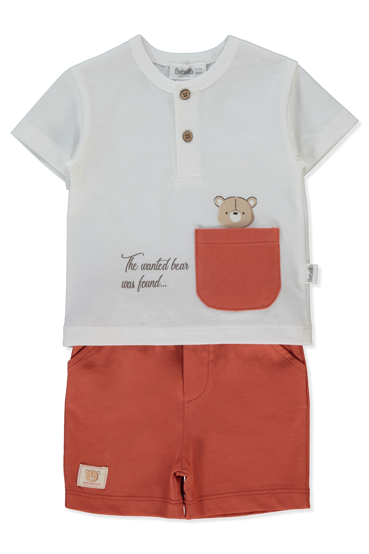 SÜPREM ŞORT 2Lİ TAKIM (HELLO) KİREMİT