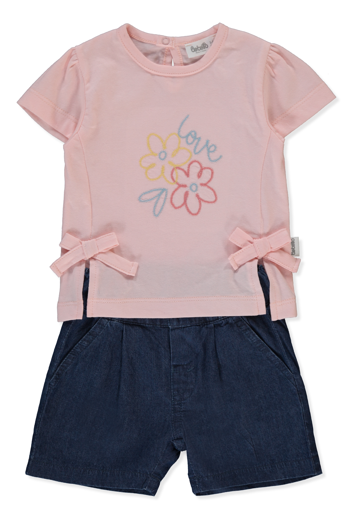 TENCEL ŞORT 2Lİ TAKIM (FLOWER GIRL) LACİVERT