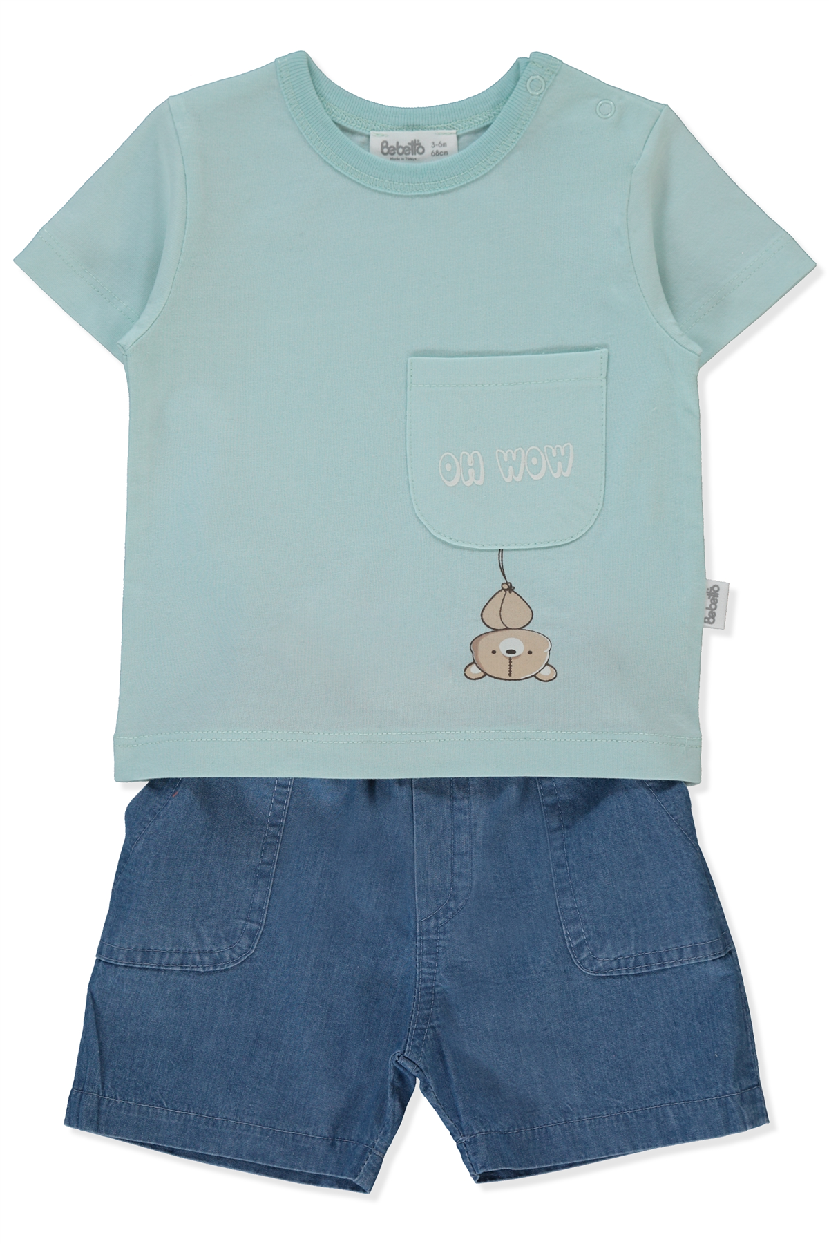 TENCEL ŞORT 2Lİ TAKIM (HELLO) MİNT